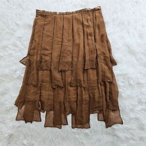 SHE'S 100% Silk size medium 90's vintage skirt